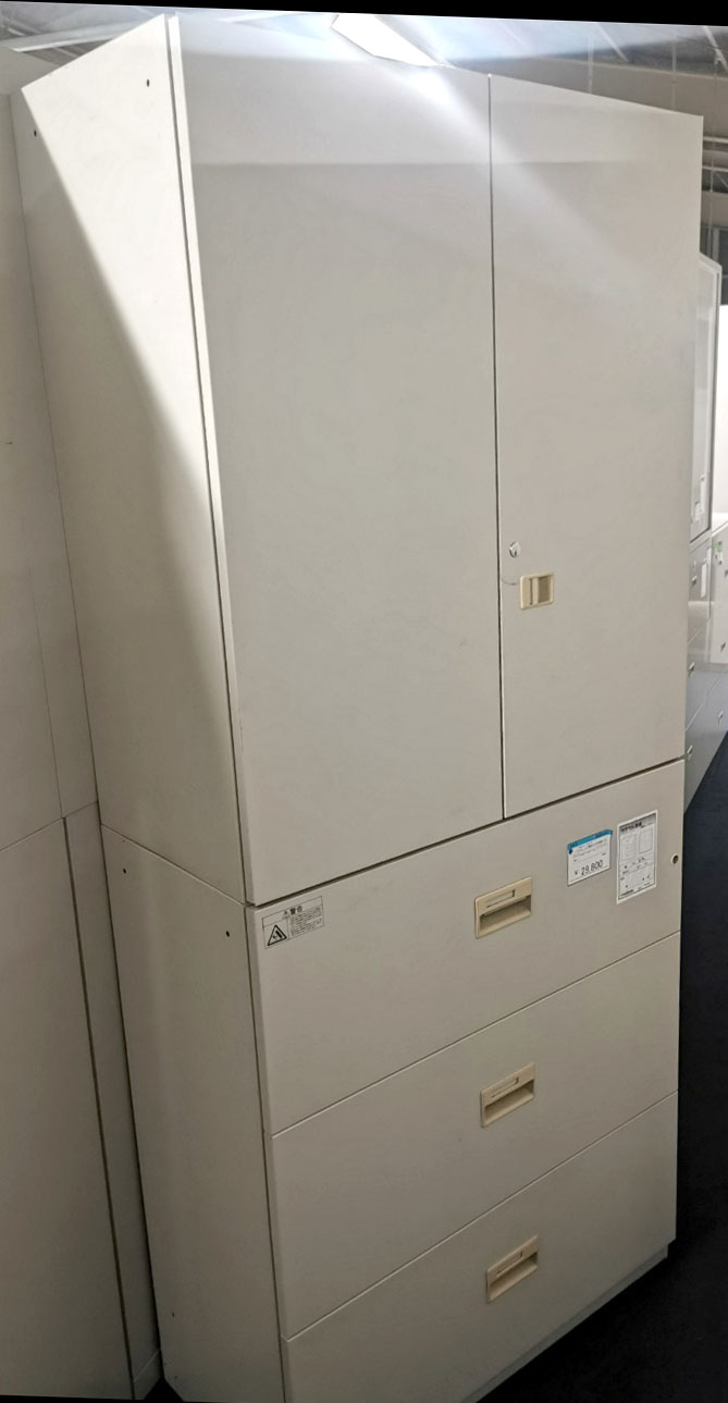 DSK 上下書庫 両開き ラテラル3段 H2100