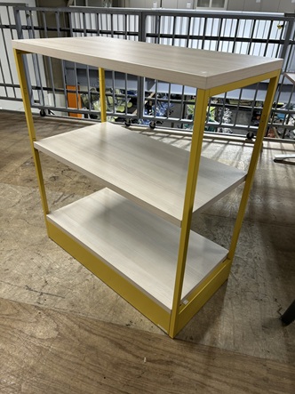 オカムラ　オープンシェルフ　ライブス　3段イエロー