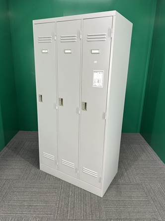 3人用ロッカー　ニューグレー